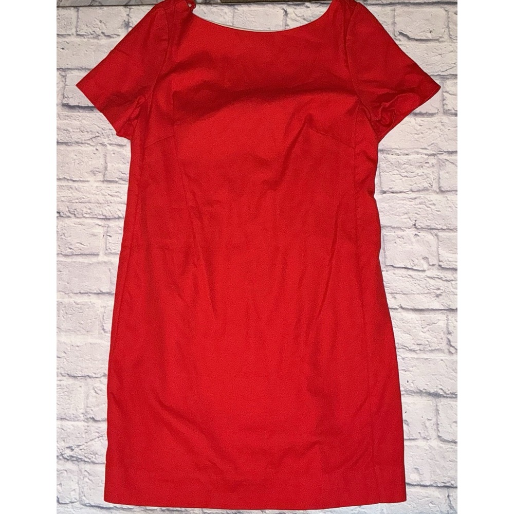 Mauve Dress Size 14. Back Bow. Knee length Cotton